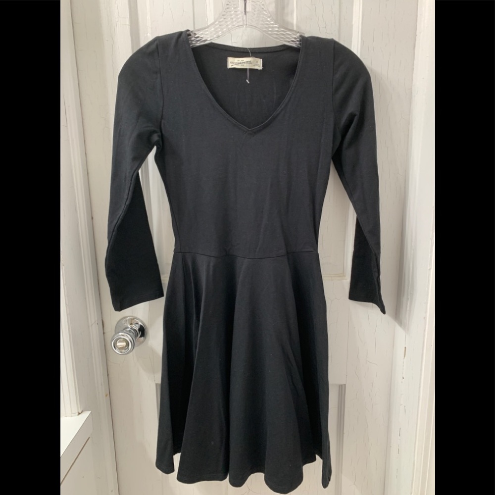 NWT Abercrombie & Fitch Black Cotton Dress XS